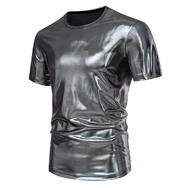 pstuiky Camisa de manga corta para hombre, Camiseta de manga corta con cuello redondo y estampado liso para hombre camisas casuales para hombre s