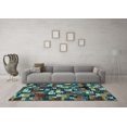 thumbnail image 3 of Ahgly Company Indoor Square Abstract Light Blue Contemporary Area Rugs, 6' Square, 3 of 4
