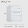 thumbnail image 3 of Nightstand with 3 Drawers, 21.7'' W x 15.8'' D Bedside Table for Bedroom,Living Room,Modern Storage Bedside Table for End Tables, Sofa, White, 3 of 12