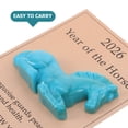 thumbnail image 3 of GOOHOCHY Figurita Caballo De Resina Abrazo En Bolsillo Y Amuleto De Suerte Azul, 3 of 7