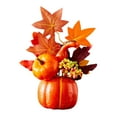 thumbnail image 3 of simhoa Fall Pumpkin Decor Artificial Pumpkin Decoration for Shelf Fireplace Kitchen Style F, 3 of 8