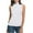 01# White, variant on WonderWiz Women's Sleeveless Turtleneck T-Shirt Basic Stretch Layer Comfy High Neck Tank Top Khaki L