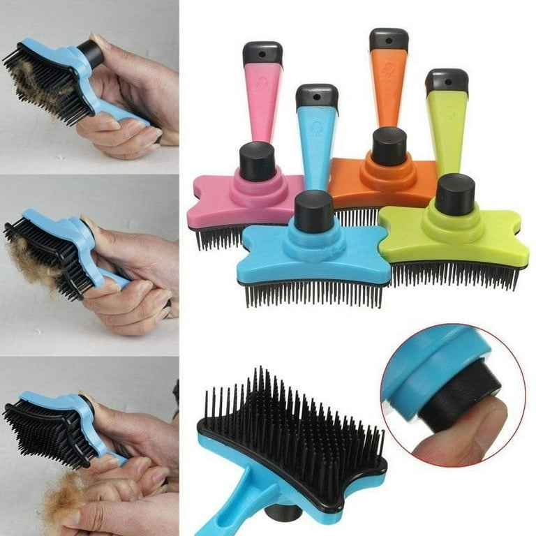 Dog Brush Cat Brush Self Cleaning Slicker Brush Gently Removes
