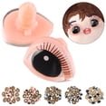 thumbnail image 4 of 10pcs 2 colors Accessories Puppet Making Animal Toys Funny Eyelash Eyes DIY Craft Eyes Doll Safety Eyes Dinosaur Eye PINK 17X20MM, 4 of 8