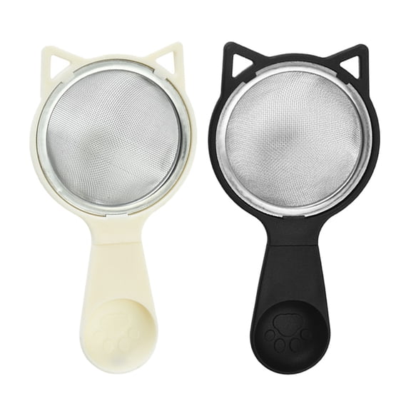 PTOOTP 2pcs Reusable Filtering Ladle Ultra-fine Mesh Strainer Stainless Steel for Cooking