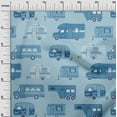 thumbnail image 3 of oneOone Cotton Jersey Baby Blue Fabric Bus Sewing Craft Projects Fabric Prints By Yard 58 Inch Wide, 3 of 6