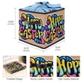 thumbnail image 3 of Easter Foldable Storage Basket with Handle, 10.8"x10.5"x10.6" Large Capacity Cube Organizer Storage Containers, 3 of 6