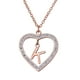 thumbnail image 1 of Collar de Mujer Corazón con Inciales LuckyLy, Modelo Adina rosa UNITALLA, 1 of 7