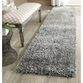 thumbnail image 4 of SAFAVIEH Popcorn Solid Polyester Shag Runner Rug, Silver, 2'3" x 7', 4 of 6