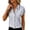 3# Navy, variant on Striped Button Down Shirt Women Wrinkle-Resistant Silk Fashion Printed Dressy Blouse Business Casual Short Sleeve Work Tops Green 2XL