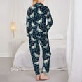 thumbnail image 6 of Wukai Glowing Butterfly Print Women's Pajama Set - Soft Long Sleeve Sleepwear for Comfort and Style-, 6 of 9
