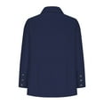thumbnail image 4 of ClodeEU Women's Blazer Jacket, Long Sleeve Notched Lapel Double Breasted Suit Jacket,Trendy Office Wear Dark Blue,Womens Plus XL, 4 of 8