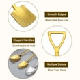 thumbnail image 3 of 4Pack 6" Mini Shovel Spoon Stainless Steel Coffee Spoon Dessert Spoons, Gold, 3 of 7