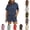 Army Green, variant on CHUMUD Two Piece Sets for Women Summer Outfits Lounge Sets Short Sleeve Crew Neck T-shirt Tops Shorts with Pockets Casual