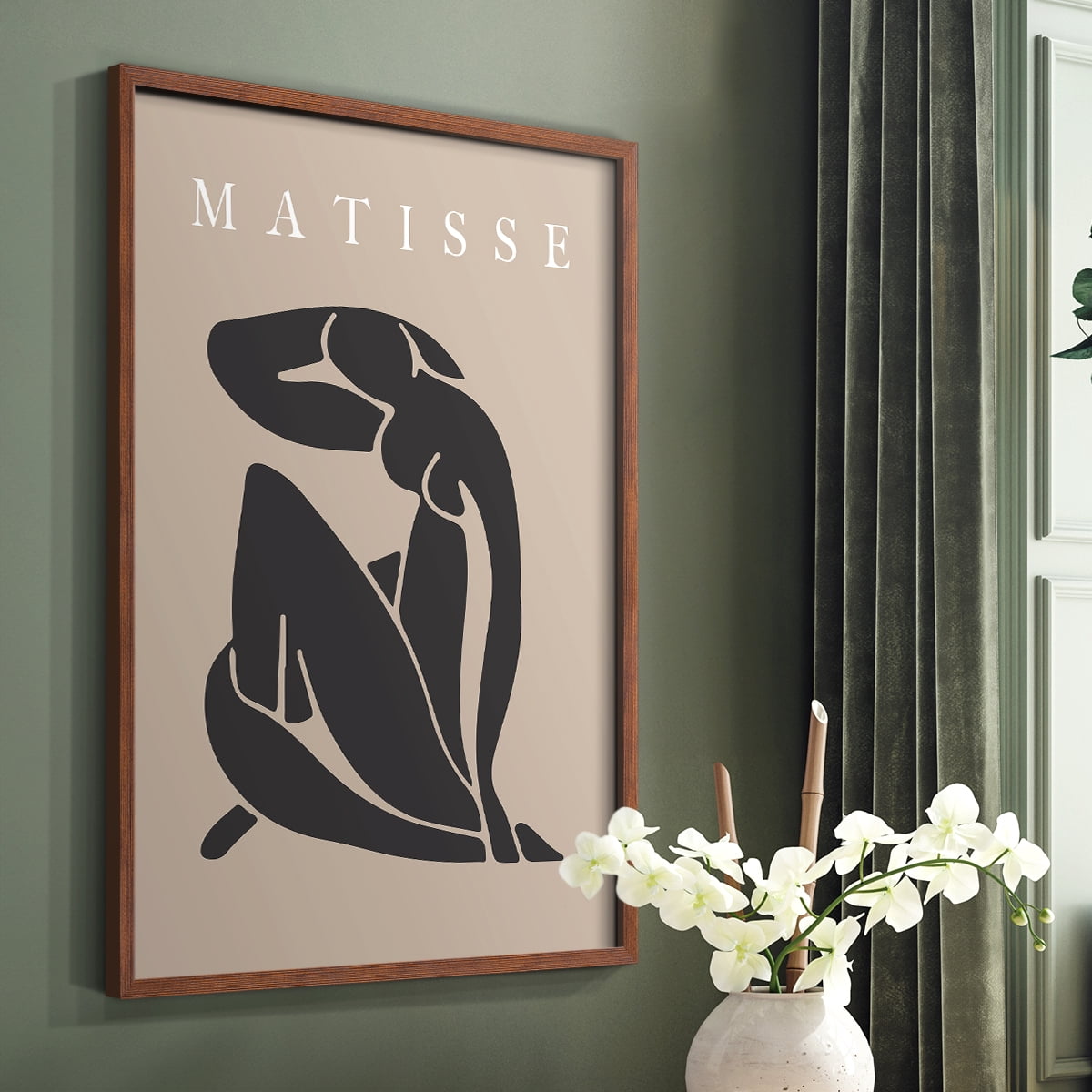 Matisse CCCLXXVIII in Brown Solid Wood 11 x 14 Framed Print