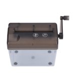 Déchiqueteuse manuelle en papier, structure compacte Boîte à poussière transparente Opération simple Portable Déchireur Antidérapant Design pour bureau pour l'école pour la maison gris
