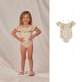 thumbnail image 3 of AJZIOJIRO 6M-8T Baby Girls Summer Swimsuit UPF 50+ Sun Protection Swimwear Toddler Infant Ruffle Floral Bathing Suits, 3 of 6