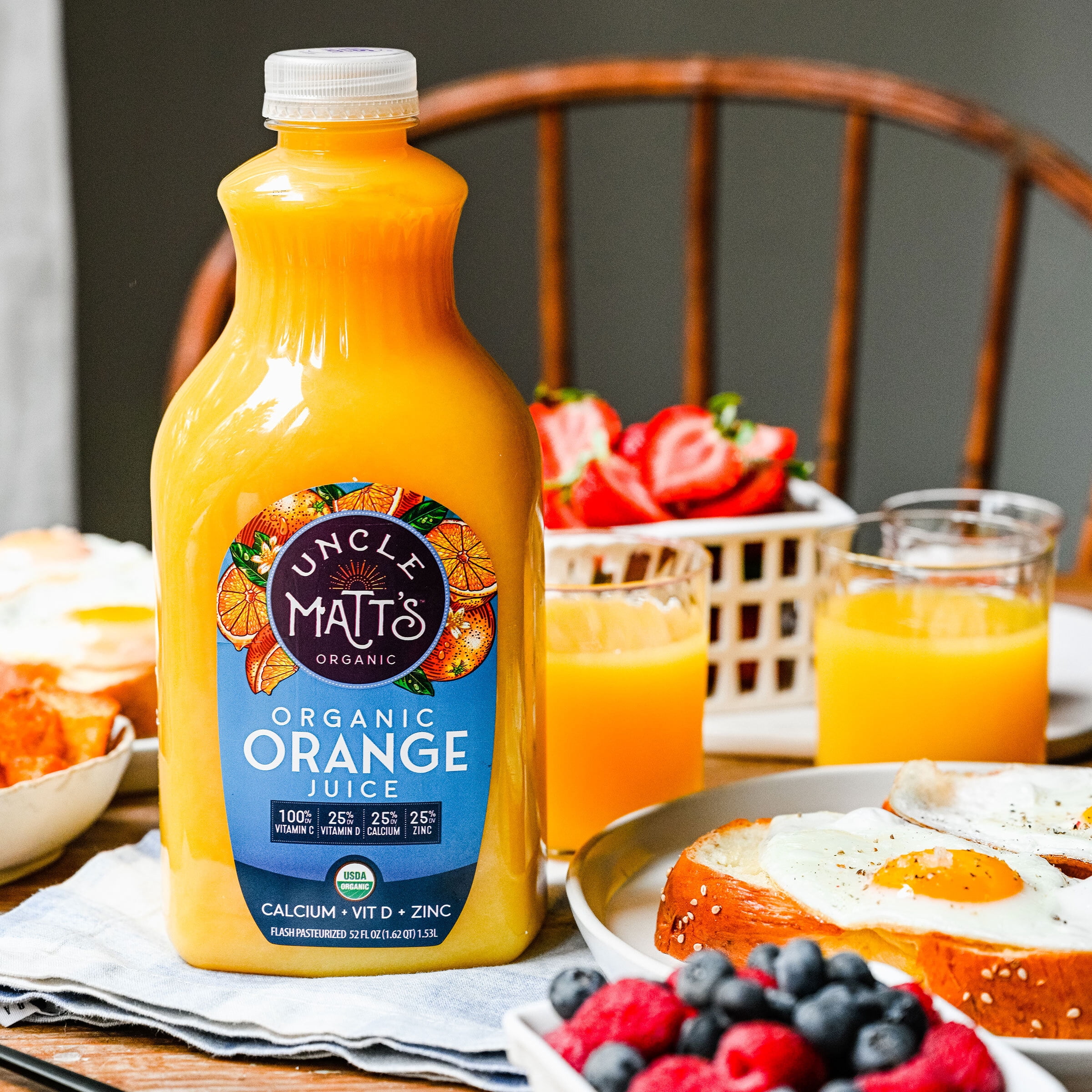 Uncle Matt's Organic Pure Organic Orange Juice with Calcium & Vitamin D + Zinc 52 fl Oz