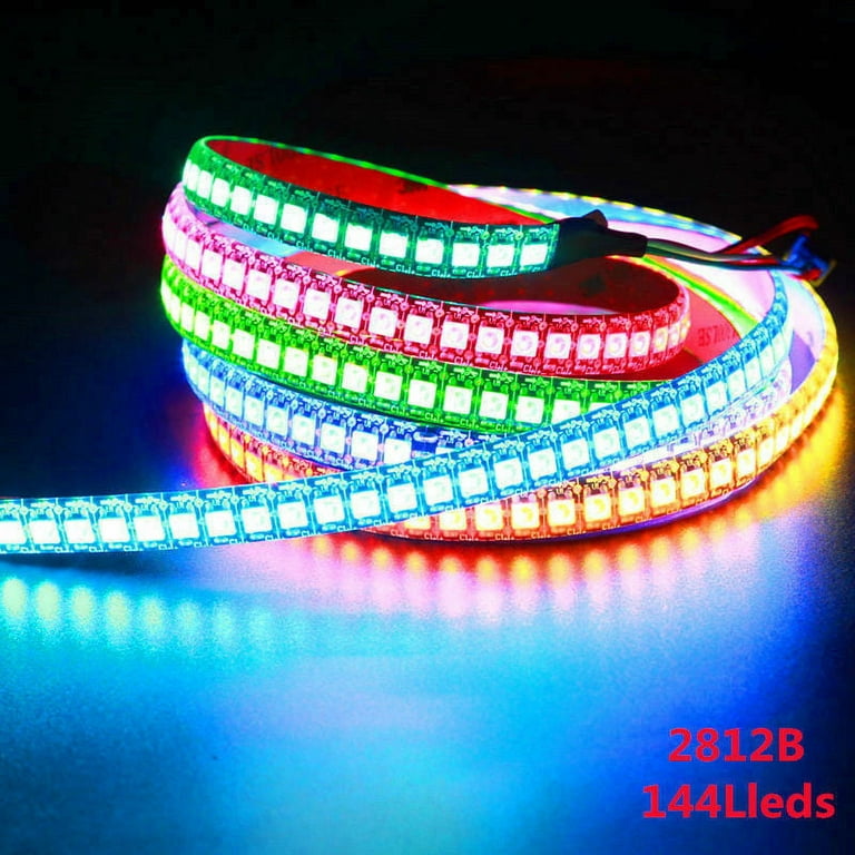 WS2812B Digital RGB LED Strip, 5V, 144/60/30 LEDs/m Density Available