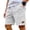 White #008, variant on Men's Waffle Knit Casual Shorts Drawstring Elastic Waist Shorts with Side Pockets, M
