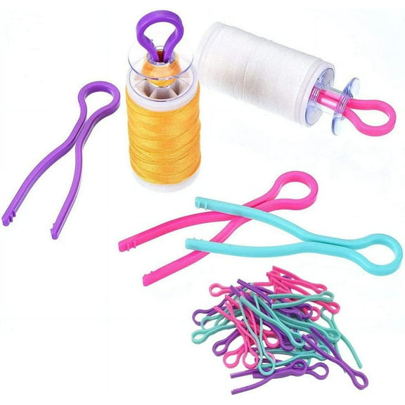 Keep Your Bobbin Threads Matched Up with Your Thread SpoolsBobbin Buddies Set of 30-Pack Sewing Machine Quilting Supplies Sewing Products Thread Holder Plastic Bobbin Clips Thread Holders