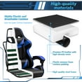 thumbnail image 3 of SOONTRANS Blue Gaming Chair with Footrest, High Back Gamer Chair with Massage Lumbar Pillow, Gamer Computer Desk Chair (Blue), 3 of 10