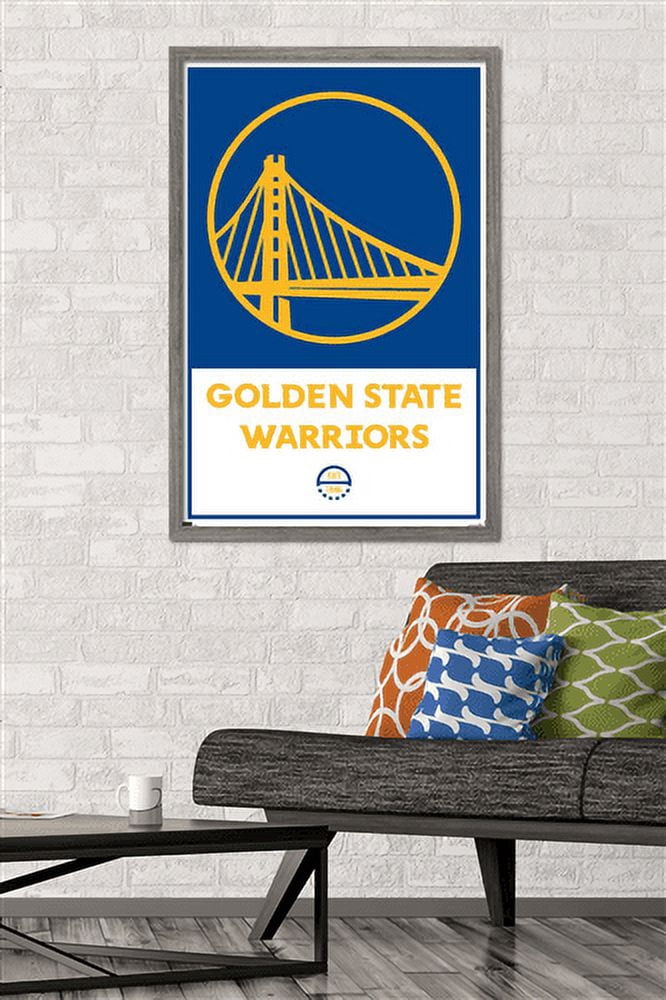 NBA Golden State Warriors - Logo 21 Wall Poster, 22.375" x 34", Framed