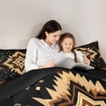 thumbnail image 4 of Homewish Black Gold Bohemian Twin Comforter Sets,Boho Exotic Style Bedding Set,Black Reversible,2pcs,1 Comforter and 1 Pillowcase, 4 of 7