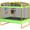 Green, Yellow, variant on 6FT Rectangle Toddler Trampoline by LANGXUN, 5-in-1 Kids Mini Trampoline Featuring Safety Enclosure Net for Indoor & Outdoor Use