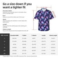 thumbnail image 5 of Sikiie Skull starry sky flower leaf Print Men's Hawaiian Shirt, Summer Beach Button Pocket Short Sleeve T-Shirt,Large, 5 of 7