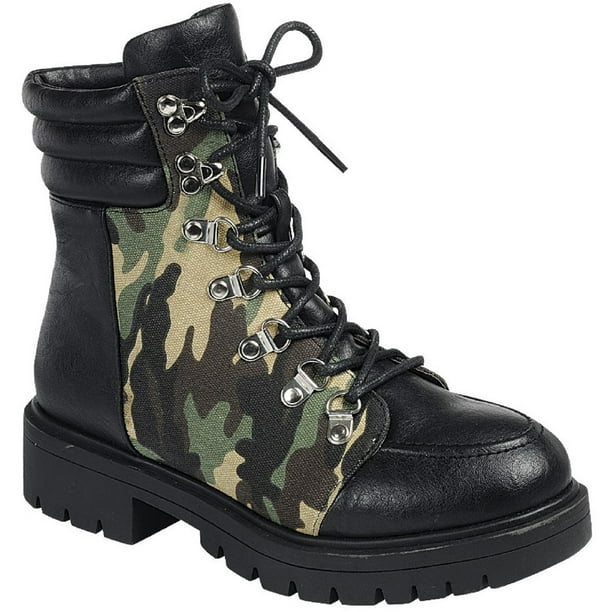 military booties with heel