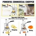 thumbnail image 2 of Picadora comercial VEVOR, picadora de verduras comercial con 4 cuchillas, cortador de frutas, 2 of 9
