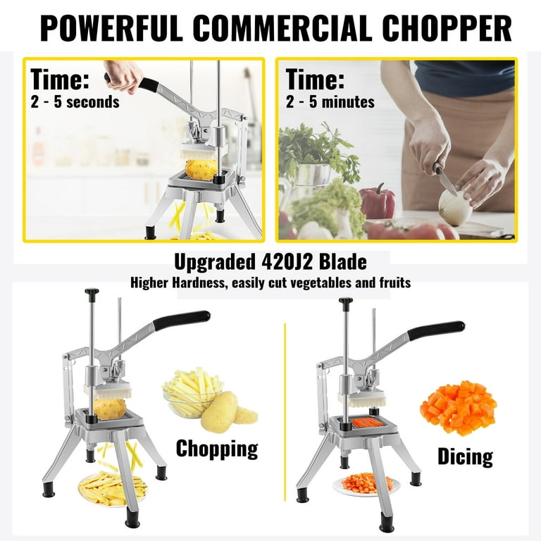 BENTISM Commercial Chopper Commercial Vegetable Dicer 1/4-Inch Commercial  Food