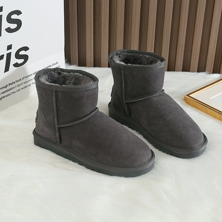 

Women s Ankle Snow Boots Fluffy Fur Thermal Insulated Suede Shoes Women s Footwear