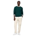 thumbnail image 2 of Jersey Tommy Hilfiger liso con cuello redondo para hombre, color verde ciprés, 2 of 4