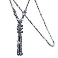 thumbnail image 1 of Collier Pull Perles de Cristal Pailleté Long Collier à Pompons pour Femmes, 1 of 10