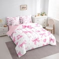 thumbnail image 3 of Castle Fairy Kids Kawaii Cherry Bow Twin Bedding Sets,Dreamy Bowknot Bedding Comforter Set, 3 of 8