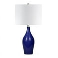 thumbnail image 1 of Henn&Hart 14" Navy Blue Porcelain/Fabric Table Lamp, 1 of 9