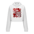 thumbnail image 4 of FAWUUDO Valentines Gift for Her Womens Hooded Sweatshirt Long Sleeve Pullover Printed Graphic Casual Romantic Cozy Holiday Wear White M, 4 of 7