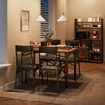thumbnail image 2 of Dining Table Set for 4 with Upholstered Chairs, Kitchen Table and Chairs, Rectangular Dining Room Table Set for Small Spaces Kitchen,Home Furniture Rectangular Modern, 2 of 9
