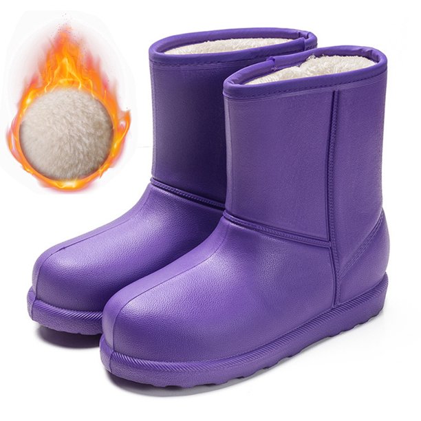 Botas Lluvia Ligeras Zapatos Plataforma Mujeres Impermeables Cómodas para El Invierno