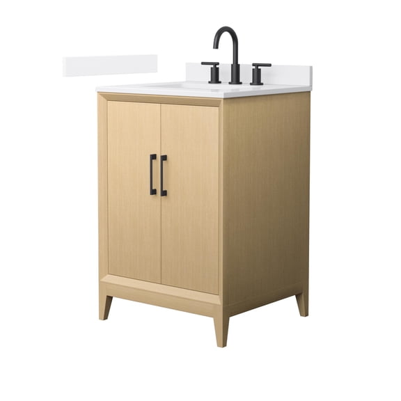 Wyndham Collection Wch7575-24S-Qtz-Us3mxx Janna 24" Free Standing Single Basin Vanity Set