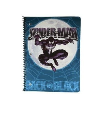 Marvel Avengers Spider-man Spiral Notebook 70 Wide Ruled Sheets 10.5 in x 8 in 