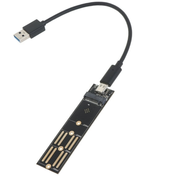 M.2 Sata NVME to USB 3.1 Hard Drive Adapter Card with TypeC to USB 3.0 Cable