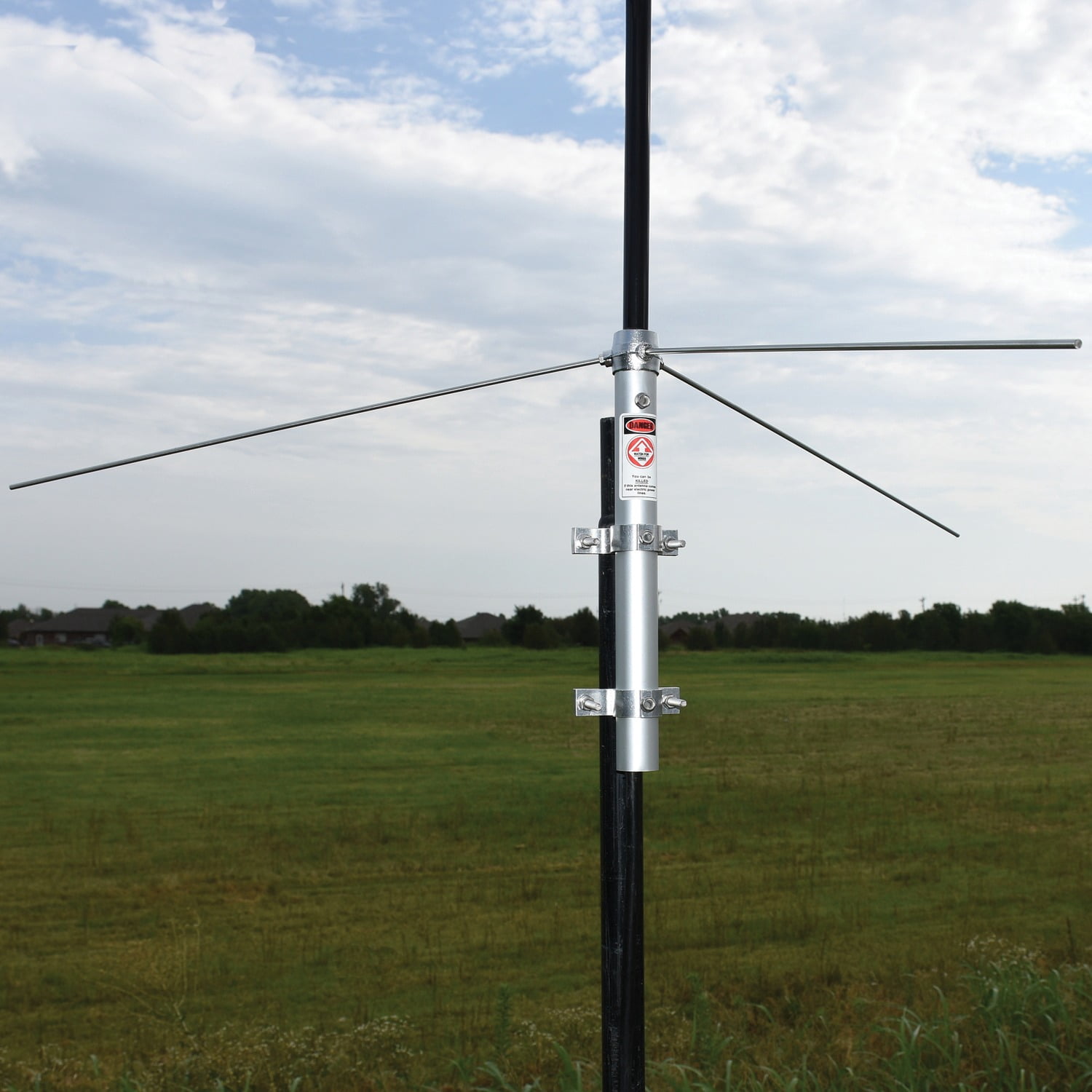 Tram 200-Watt Dual-Band 2-Section Fiberglass Base Antenna with 50-Ohm UHF SO-239 Connector, 8-Ft. 4-In. Tall, Black
