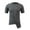 Dark Gray, variant on Wyzesi Wool T Shirts Men Petite Men's Casual Solid Color Button Up T Shirt Zipper Personality Irregular Short Sleeve Custom T Shirts for Men Cotton