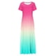 thumbnail image 5 of Vestido de Verano para las Mujeres Gradiente Impreso Cuello en V Manga Corta de la Longitud Del Tobillo Vestido, Vestido Corto de Verano, 5 of 5