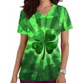 thumbnail image 2 of BiZtdJrK St. Patrick's Day Women Scrubs Tops Workwear Loose Nursing Uniform Scrubs Shirts Fashion Irish Holiday Tops with Pockets Green XXL Ofertas Relampago de Hoy, 2 of 6