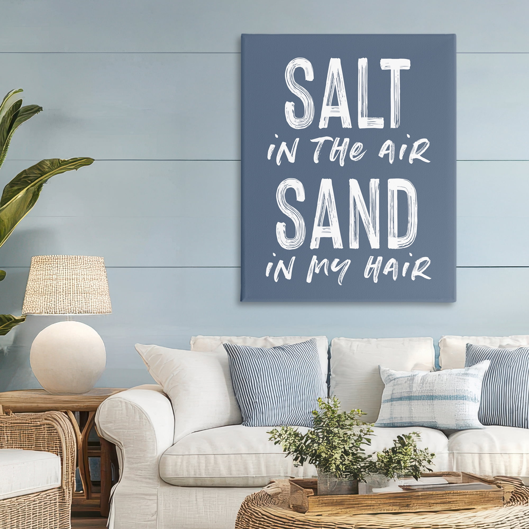 Summer Sentiment Salt Sand In Hair Canvas Wall Art, design by Lettered and Lined