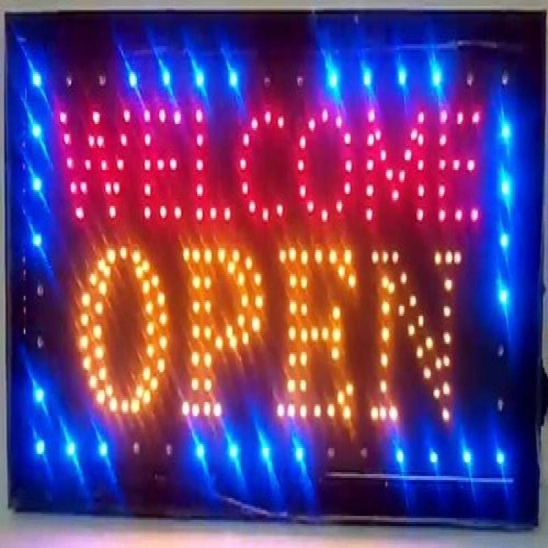 Animated Motion Running LED Business OPEN SIGN+On/Off Switch Bright Light Neon 